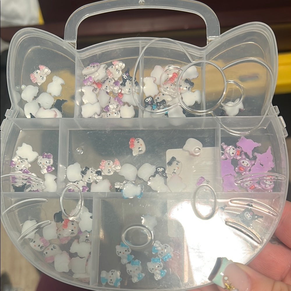 Hello Kitty Nail Art Charms in Pink and Purple